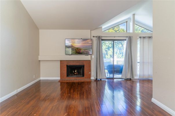 Empty room, Fireplace, Interior, Wood Texture Flooring