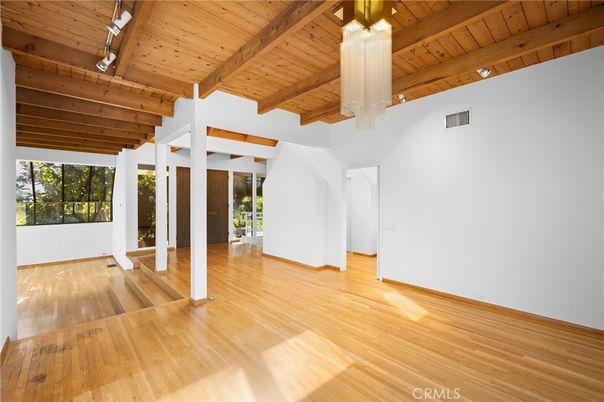 Empty room, Interior, Wooden Beams, Wooden Ceilings, Wood Texture Flooring