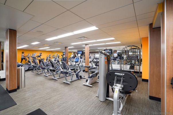 Fitness Equipment, Gym, Interior, Recessed Lighting