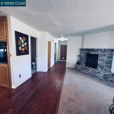 Empty room, Fireplace, Interior, Wood Texture Flooring