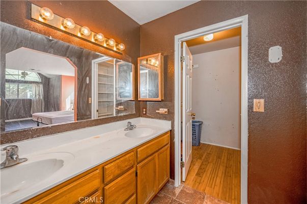 Bathroom, Dual Sink Vanities, Interior, Wood Texture Flooring