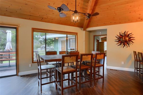 Dining room, Interior, Wooden Beams, Wooden Ceilings, Wood Texture Flooring
