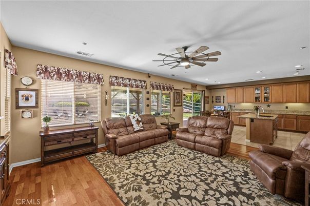 Interior, Kitchen, Living room, Recessed Lighting, Wood Texture Flooring