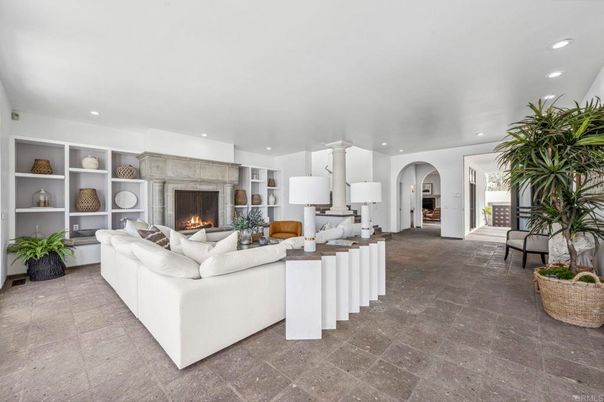 Fireplace, Interior, Living room, Recessed Lighting