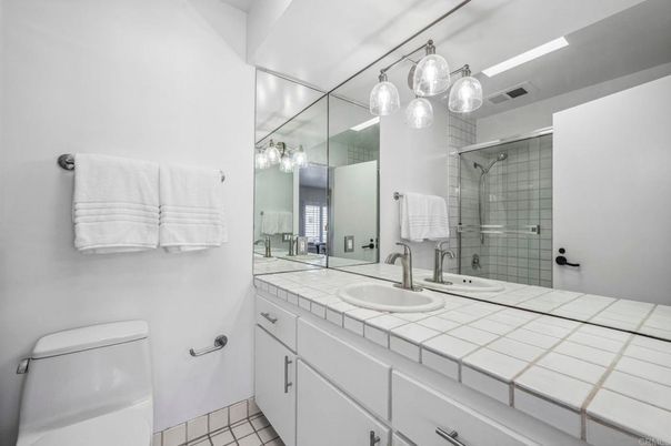 Bathroom, Glass Shower, Interior, Tile Countertops