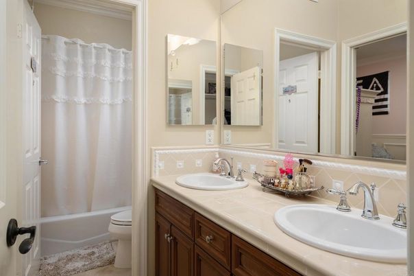 Bathroom, Dual Sink Vanities, Interior, Tile Countertops