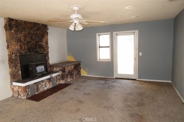 Empty room, Fireplace, Interior, Recessed Lighting
