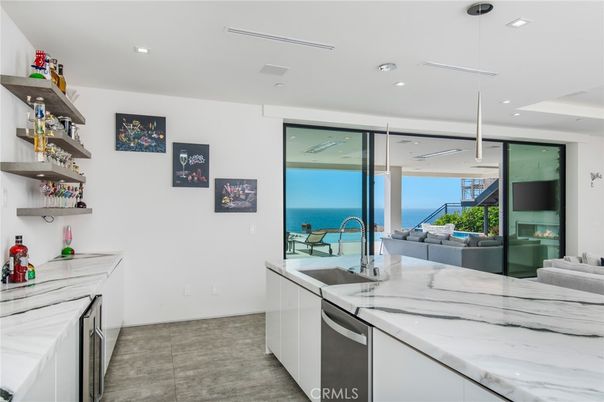 Interior, Kitchen, Living room, Recessed Lighting, Stainless Steel Appliances, Water