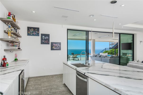 Interior, Kitchen, Living room, Recessed Lighting, Stainless Steel Appliances, Water