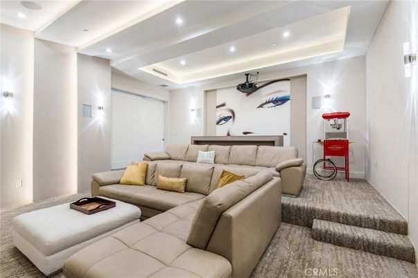 Interior, Living room, Recessed Lighting, Theatre Room