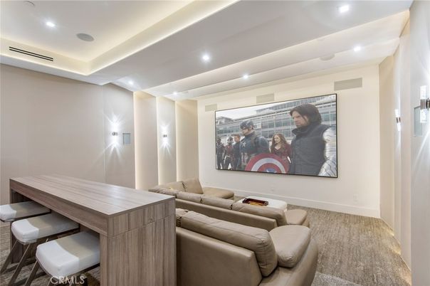 Home Theatre Room, Interior, Projection Screen, Recessed Lighting, Theatre Room