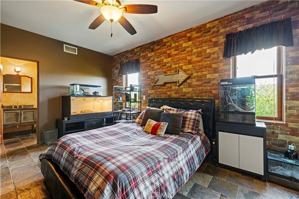 Bedroom, Interior, Stone Walls