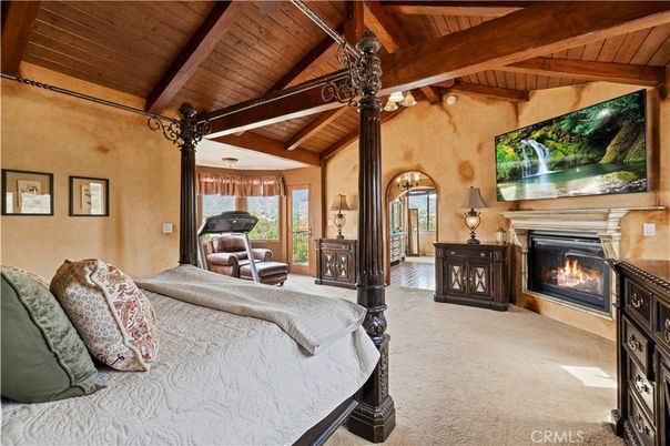 Bedroom, Fireplace, Interior, Wooden Beams, Wooden Ceilings