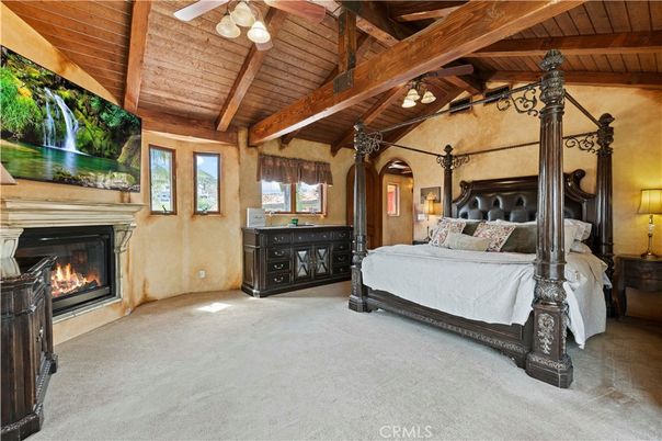 Bedroom, Fireplace, Interior, Wooden Beams, Wooden Ceilings