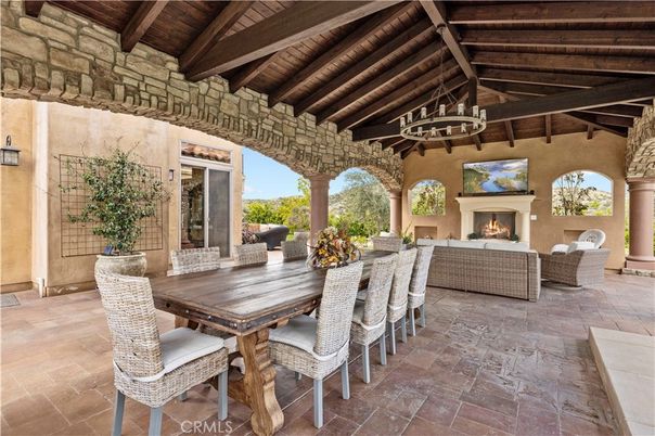 Exterior, Fireplace, Wooden Beams