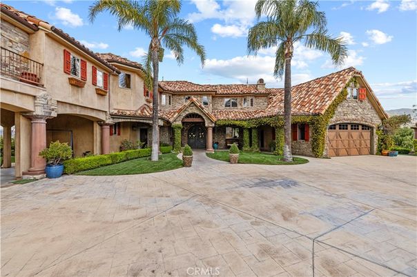 Attached, Backyard, Exterior, Facade, Mediterranean