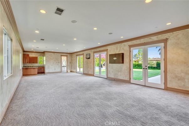 Empty room, Interior, Kitchen, Recessed Lighting