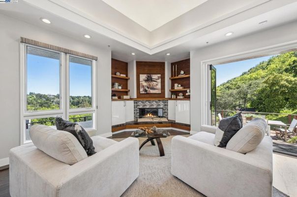 Fireplace, Interior, Living room, Recessed Lighting