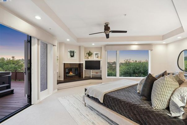 Bedroom, Fireplace, Interior, Recessed Lighting
