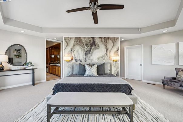 Bedroom, Interior, Recessed Lighting