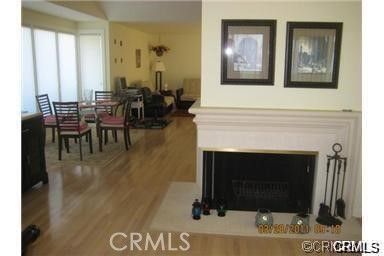 Dining room, Fireplace, Interior, Wood Texture Flooring