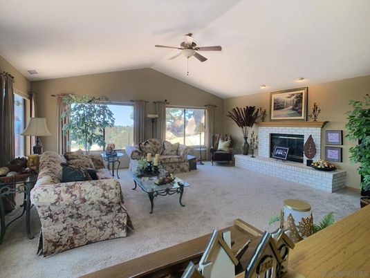 Fireplace, Interior, Living room, Recessed Lighting