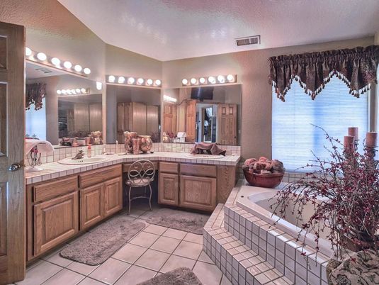 Bathroom, Dual Sink Vanities, Interior, Tile Countertops
