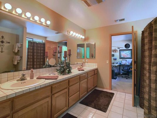 Bathroom, Dual Sink Vanities, Interior, Tile Countertops
