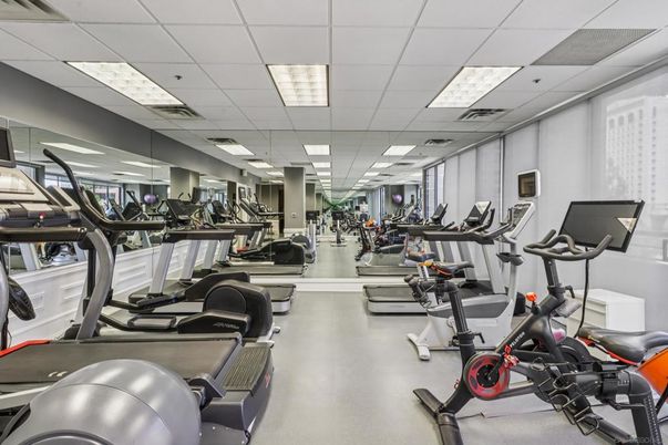 Fitness Equipment, Gym, Interior, Recessed Lighting