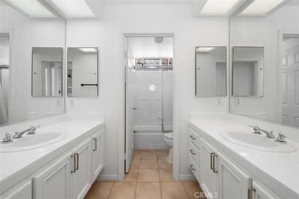 Bathroom, Dual Sink Vanities, Glass Shower, Interior, Tile Countertops