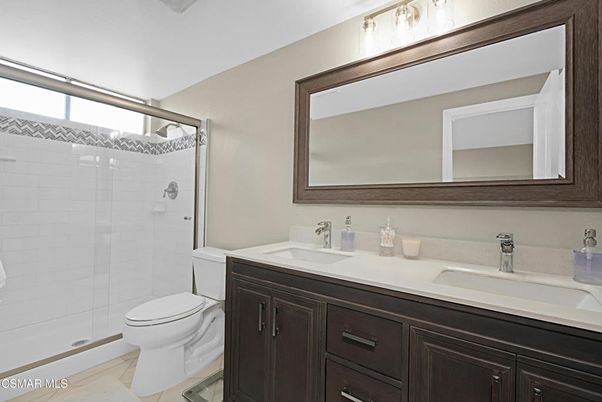 Bathroom, Dual Sink Vanities, Glass Shower, Interior