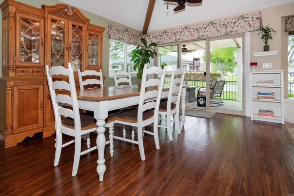 Dining room, Interior, Wood Texture Flooring