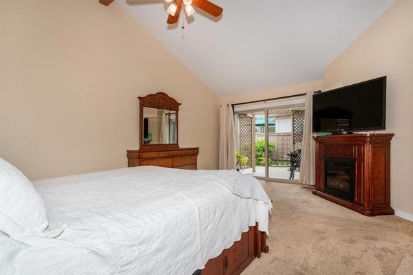 Bedroom, Fireplace, Interior