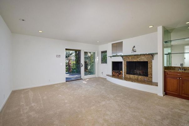 Empty room, Fireplace, Interior, Recessed Lighting