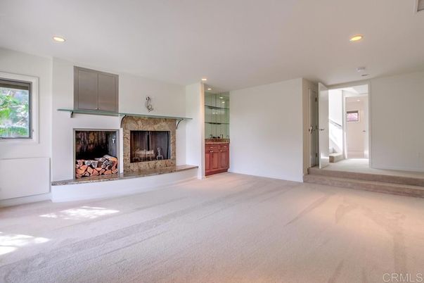Empty room, Fireplace, Interior, Recessed Lighting