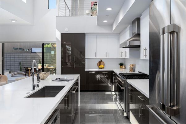 Interior, Kitchen, Recessed Lighting, Stainless Steel Appliances
