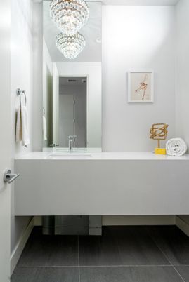 Bathroom, Chandelier, Interior, Recessed Lighting