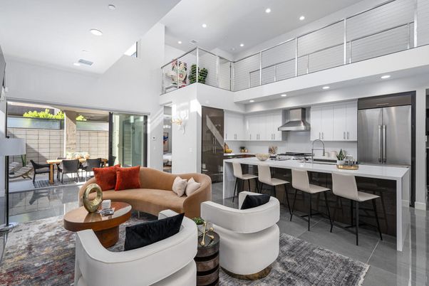 Dining room, Interior, Kitchen, Living room, Recessed Lighting, Stainless Steel Appliances