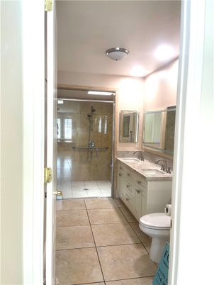 Bathroom, Dual Sink Vanities, Glass Shower, Interior