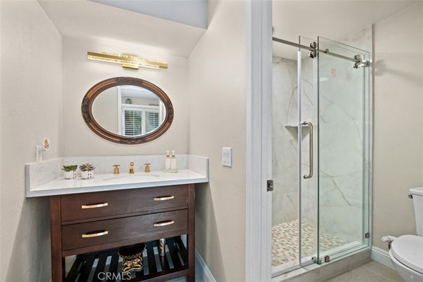 Bathroom, Glass Shower, Interior, Marble Walls