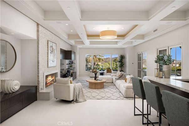 Fireplace, Interior, Living room, Recessed Lighting