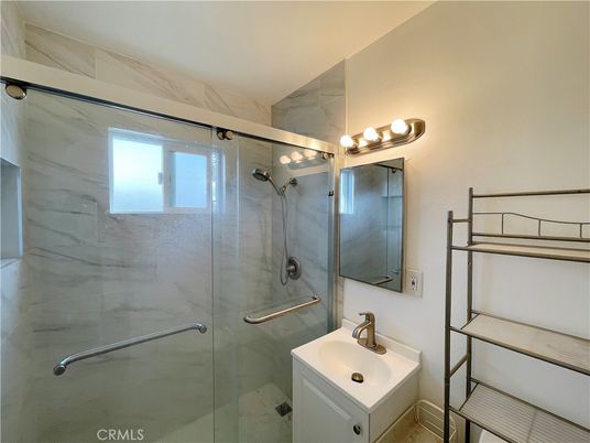 Bathroom, Glass Shower, Interior, Marble Walls