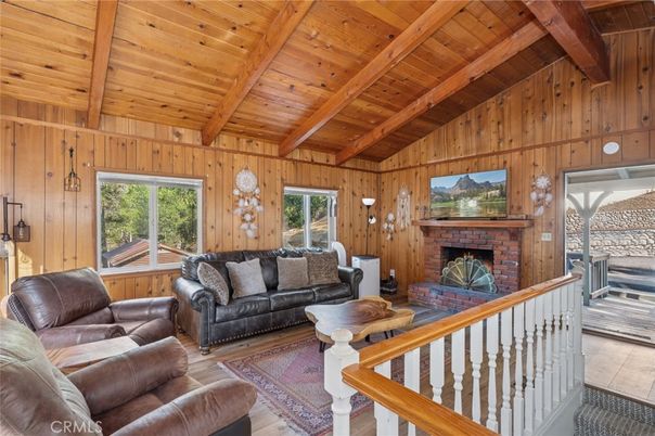 Fireplace, Interior, Living room, Wooden Beams, Wooden Ceilings, Wooden Walls