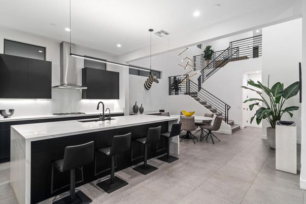 Interior, Kitchen, Pendant Lights, Recessed Lighting, Stainless Steel Appliances