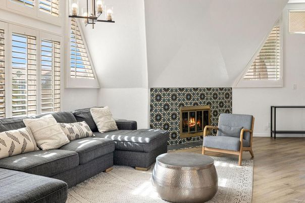 Fireplace, Interior, Living room, Wood Texture Flooring