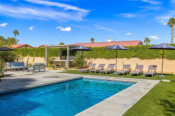Exterior, Pool, Solar Panels