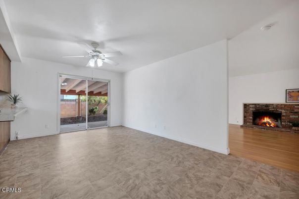 Empty room, Fireplace, Interior, Wood Texture Flooring