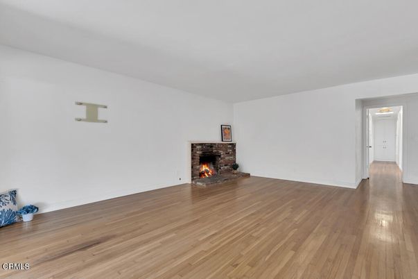Empty room, Fireplace, Interior, Wood Texture Flooring