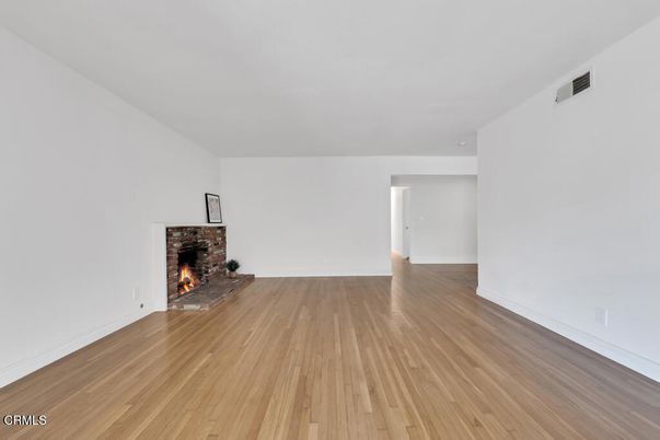 Empty room, Fireplace, Interior, Wood Texture Flooring
