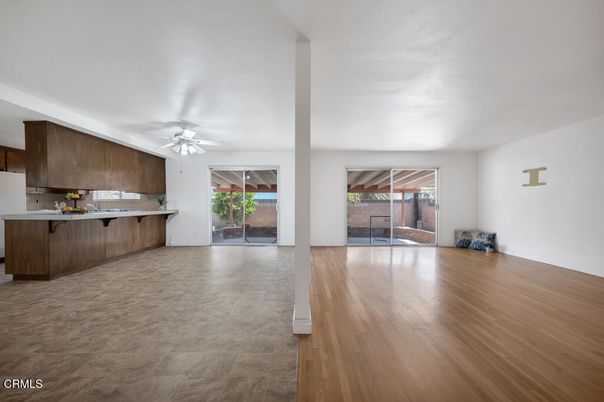 Empty room, Interior, Kitchen, Wood Texture Flooring